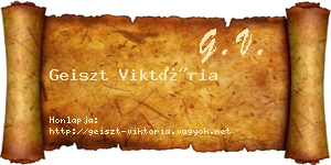 Geiszt Viktória névjegykártya